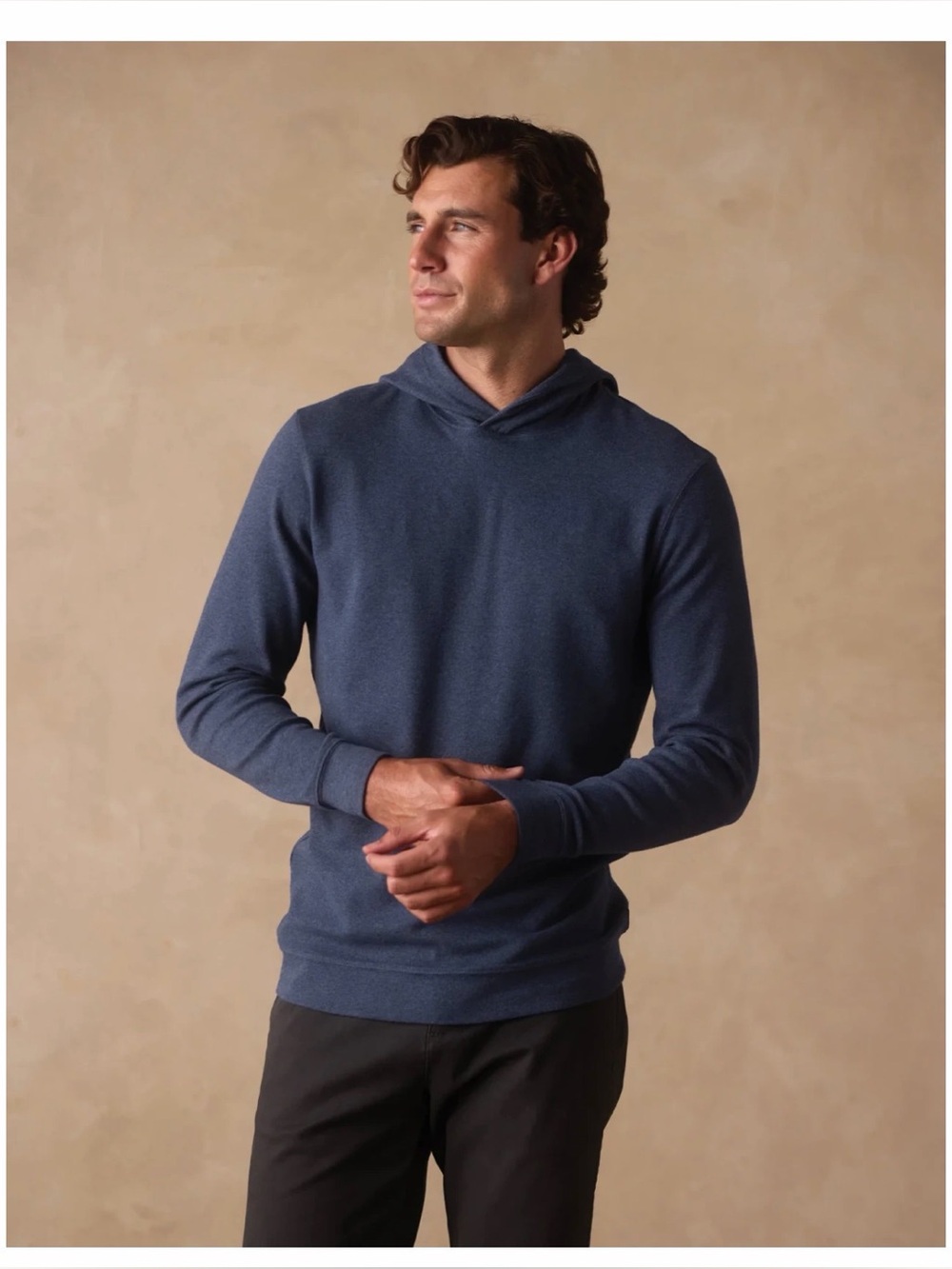 The Normal Brand Puremeso essential hoodie in indigo blue • XL tall